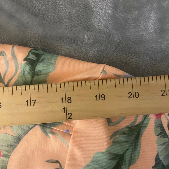 Bad Birdie Mens 2XL Tropical Floral Print Golf Polo Peach Blue Green NWT Gift - Picture 5 of 10